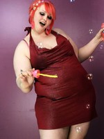 horny bbw babe playing with bubbles