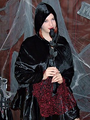 Little fat witch starring in a dirty fetish scene