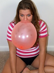 Playful young plumper in sexy tight black panties