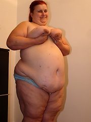 Mountain of a woman loves getting coated in cum!